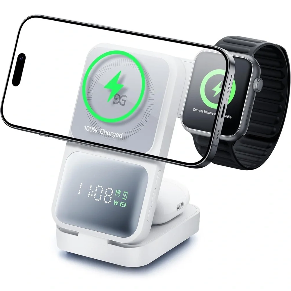 Versatile Wireless Charging Station - White